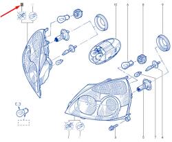 Original Renault Far dreapta ORIGINAL RENAULT 7701057658 (77 01 057 658)