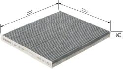 Bosch Filtru habitaclu cu carbon activ BOSCH 1 987 435 566 (1 987 435 566)