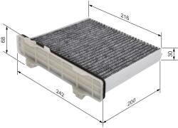 Bosch Filtru habitaclu cu carbon activ BOSCH 1 987 432 498 (1 987 432 498)