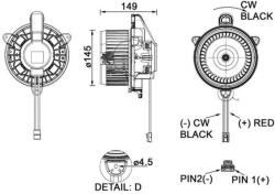MAHLE Ventilator, habitaclu MAHLE AB 278 000P (AB 278 000P)