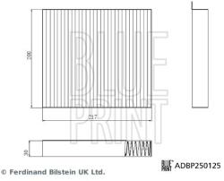BLUE PRINT Filtru aer habitaclu / polen BLUE PRINT ADBP250125 (ADBP250125)