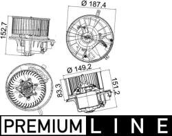 MAHLE Ventilator, habitaclu MAHLE AB 149 000P (AB 149 000P)