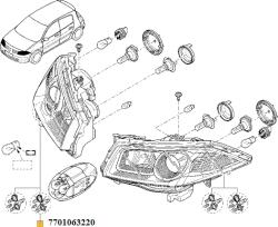 Original Renault Far dreapta ORIGINAL RENAULT 260103726R (260103726R)