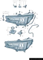 Original Vw Group Far LED dreapta VW GROUP 8W0941774 (8W0941774)