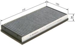 Bosch Filtru habitaclu cu carbon activ BOSCH 1 987 432 407 (1 987 432 407)