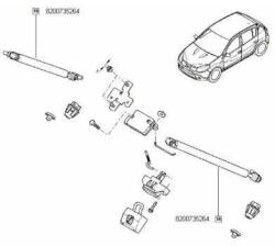 Original Renault Amortizor portbagaj ORIGINAL RENAULT 82 00 735 264 (82 00 735 264)