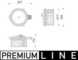 MAHLE Ventilator, habitaclu MAHLE AB 443 000P (AB 443 000P)