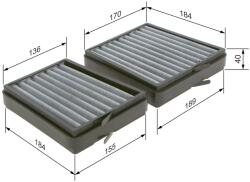 Bosch Filtru habitaclu cu carbon activ BOSCH 1 987 435 536 (1 987 435 536)