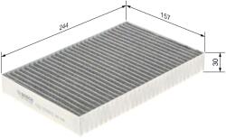 Bosch Filtru habitaclu cu carbon activ BOSCH 1 987 435 569 (1 987 435 569)