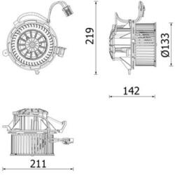 MAHLE Ventilator, habitaclu MAHLE AB 318 000P (AB 318 000P)