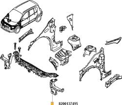 Original Renault Suport far ORIGINAL RENAULT 82 00 137 495 (82 00 137 495)