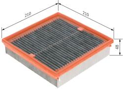 Bosch Filtru habitaclu cu carbon activ BOSCH 1 987 431 451 (1 987 431 451)