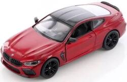 Welly Macheta BMW M8 Coupe rosu 1: 36 replica metal cu usi deschise si mecanism pull back fara cutie proprie (JPT)