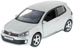  Macheta Volkswagen Golf GTI argintie 1: 36 replica metal cu usi deschise si mecanism pull back fara cutie proprie