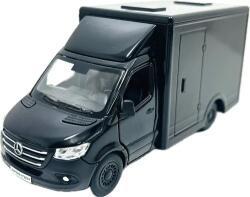 Welly Macheta Mercedes Sprinter neagra duba transport replica metal cu usi deschise si mecanism pull back fara cutie proprie (JPT)