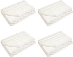 vidaXL Műnyúl szőrmés takaró Olite 4 pcs Fehér 130 x 150 cm Poliészter (42021845)
