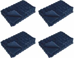 vidaXL Műnyúl szőrmés takaró Olite 4 pcs Tengerkék 150 x 220 cm (42021832)
