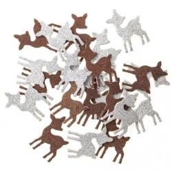 DALPRINT 30 darab dekoratív matrica szett, Dalprint, ezüst és barna, 3, 3x5cm (ATE-573597)