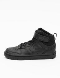 Nike Nike, Court Borough 2 középmagas szárú sneaker bőrbetétekkel, Fekete, 28.5 EU (CD7783-001-11.5C)