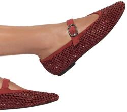 Kurt Geiger London балеринки от кожа Mayfair Ballet Flat Wine (2656354209)
