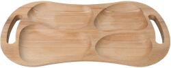 Z-tools Aszimmetrikus tálalótálca, bükkfából, 4 rekesszel és fogantyúval, 60x33cm / EXT 7021 (EXT7021)