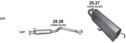 Polmostrow Közép + Hátsó kipufogó szett szerelvényekkel - SUZUKI Grand Vitara (1.6i, 3D, 4x4, 2005-2014) (SET-POL-2528-2527)