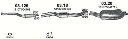 Polmostrow Komplett kipufogó rendszer szerelvényekkel - BMW 3 E46 (320i / 325i / 330i, 1998-2005) (SET-POL-03129-0318-0320)