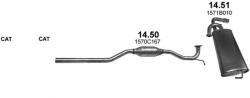 Polmostrow Közép + Hátsó kipufogó szett szerelvényekkel - MITSUBISHI ASX (1.6i, 2WD, 2010-2017) (SET-POL-1450-1451)