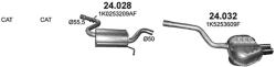 Polmostrow Közép + Hátsó kipufogó szett szerelvényekkel - SKODA Octavia II ( 2.0 FSI, 2004-2008) (SET-POL-24028-24032)
