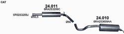 Polmostrow Közép + Hátsó kipufogó szett szerelvényekkel - SEAT Toledo / Rapid (1.4 TSi, 2012-2015) (SET-POL-24011-24010)