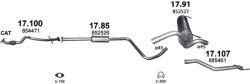 Polmostrow Komplett kipufogó rendszer szerelvényekkel - OPEL Astra J / J GTC (1.4i, 2009-2015) (SET-POL-17100-1785-1791-17107)