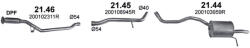Polmostrow Komplett kipufogó szett - RENAULT Clio IV / Captur 1.5 dCi (2012-2019) (SET-POL-2146-2145-2144)