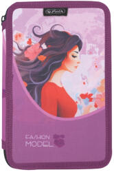 Herlitz Penar neechipat cu 3 fermoare Herlitz 400211300, Motiv Fashion model (400211300) Penar