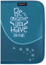 Herlitz Penar echipat cu 1 fermoar si 2 clape Herlitz 400211281, 34 piese, Motiv Be Creative (400211281) Penar