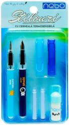 Nebo Stilouri cu cerneala termosensibila + rezerve, 2 buc/blister, albastru/indigo, Nebo RB43404