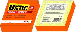 M&G Notite adezive Ustic M&G, 76 x 76mm, portocaliu, 100 file/set AS33U175