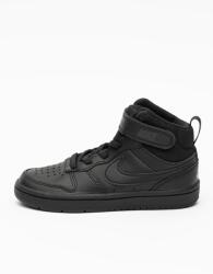 Nike Nike, Court Borough 2 középmagas szárú sneaker bőrbetétekkel, Fekete, 29.5 EU (CD7783-001-12C)