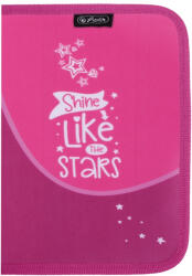 Herlitz Penar echipat cu 1 fermoar si 2 clape Herlitz 400211284, 34 piese, Motiv Stars (400211284) Penar