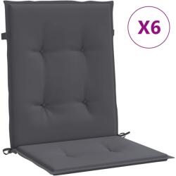 vidaXL 6 db antracit oxford szövet háttámlás székpárna 314131 (314131)
