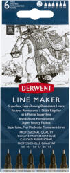 Derwent Set 6 bucati liner grafic profesional (0.05/0.1/0.2/0.3/0.5/0.8 mm) negru Derwent (DW2305559)
