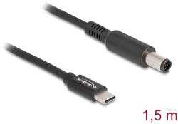 Delock Laptop töltőkábel USB Type-C apa - Dell 7, 4 x 5, 0 mm apa (87975) (87975) - pepita