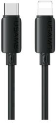 USAMS U98 adatkábel Type-C - lightning 30W gyorstöltő 100cm FEKETE SJ788USB01 (SJ788USB01)