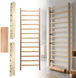  Bordásfal inSPORTline Dualmar 220x65 cm, erős és tartós kialakítás, lakkozott felület, tartozékok rögzítésének lehetősége, könnyű karbantartás