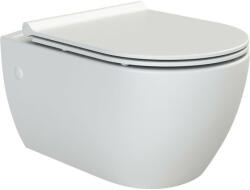 CeraStyle CITY fali WC - MATT FEHÉR - rimless - perem nélküli - rejtett rögzítésű - 53 cm