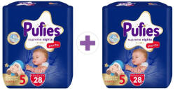 pufies Scutece chiloței Pufies Supreme Nights - Value Pack, mărimea 5 Junior, 12-17 kg, 2 x 28 bucăți
