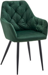  Design fotel, sötétzöld Velvet szövet, VERIO NEW - pepita