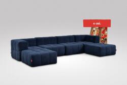  6 Teiliges Modulares Sofa - Blau