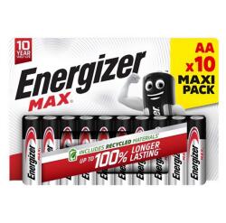 Energizer MAX tartós elem AA, alkáli, 10db/csomag E303329200 (E303329200)