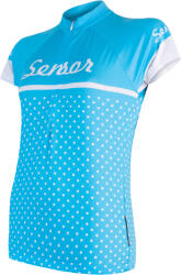 Sensor Tricou de ciclism pentru femei Cyklo Dots Blue S