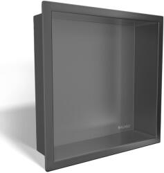 BALNEO Raft incastrat patrat Balneo Wall-Box One cu rama 30x30x10 cm Gun Metal periat (B0101060304-3)